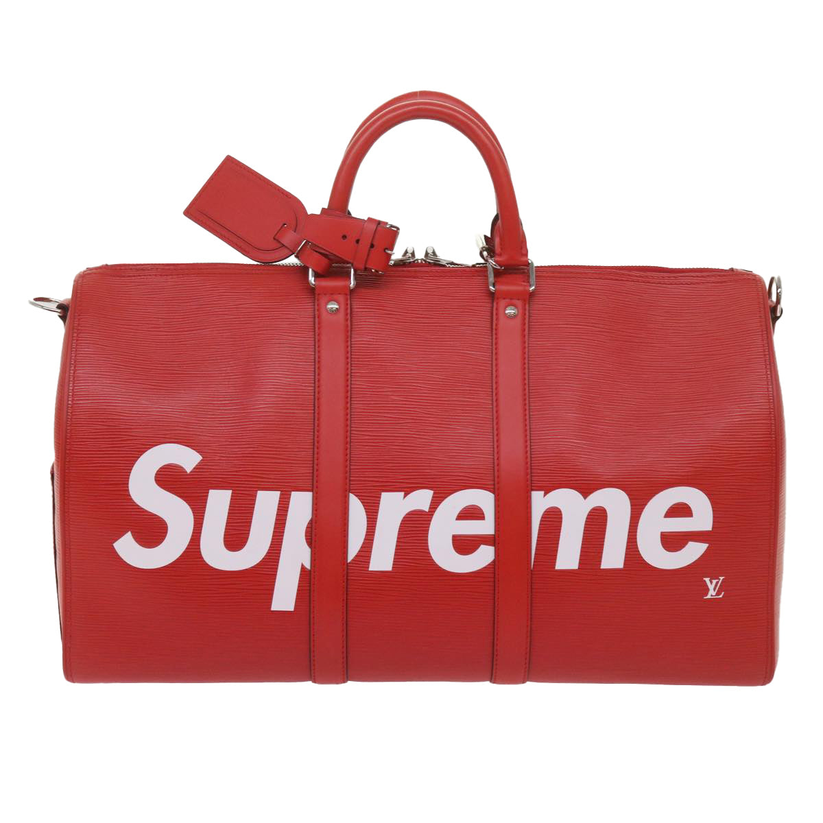 LOUIS VUITTON Epi Supreme Keepall Bandouliere 45 Bag Red M53419 LV Auth 69102S