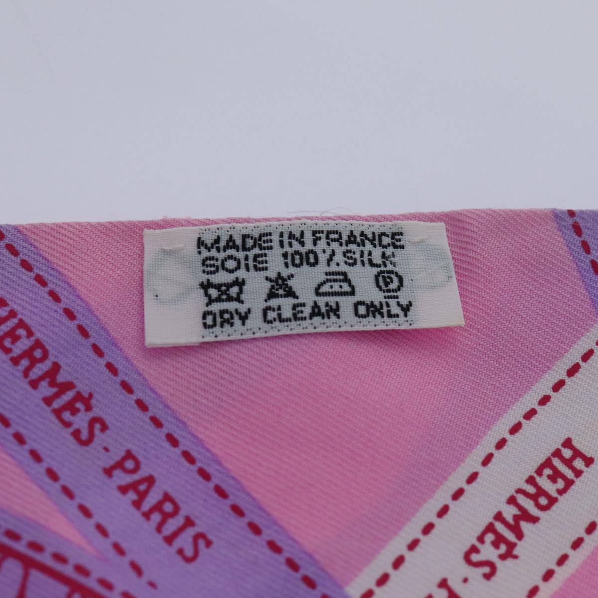 HERMES Twilly Scarf Silk Pink Auth 69128