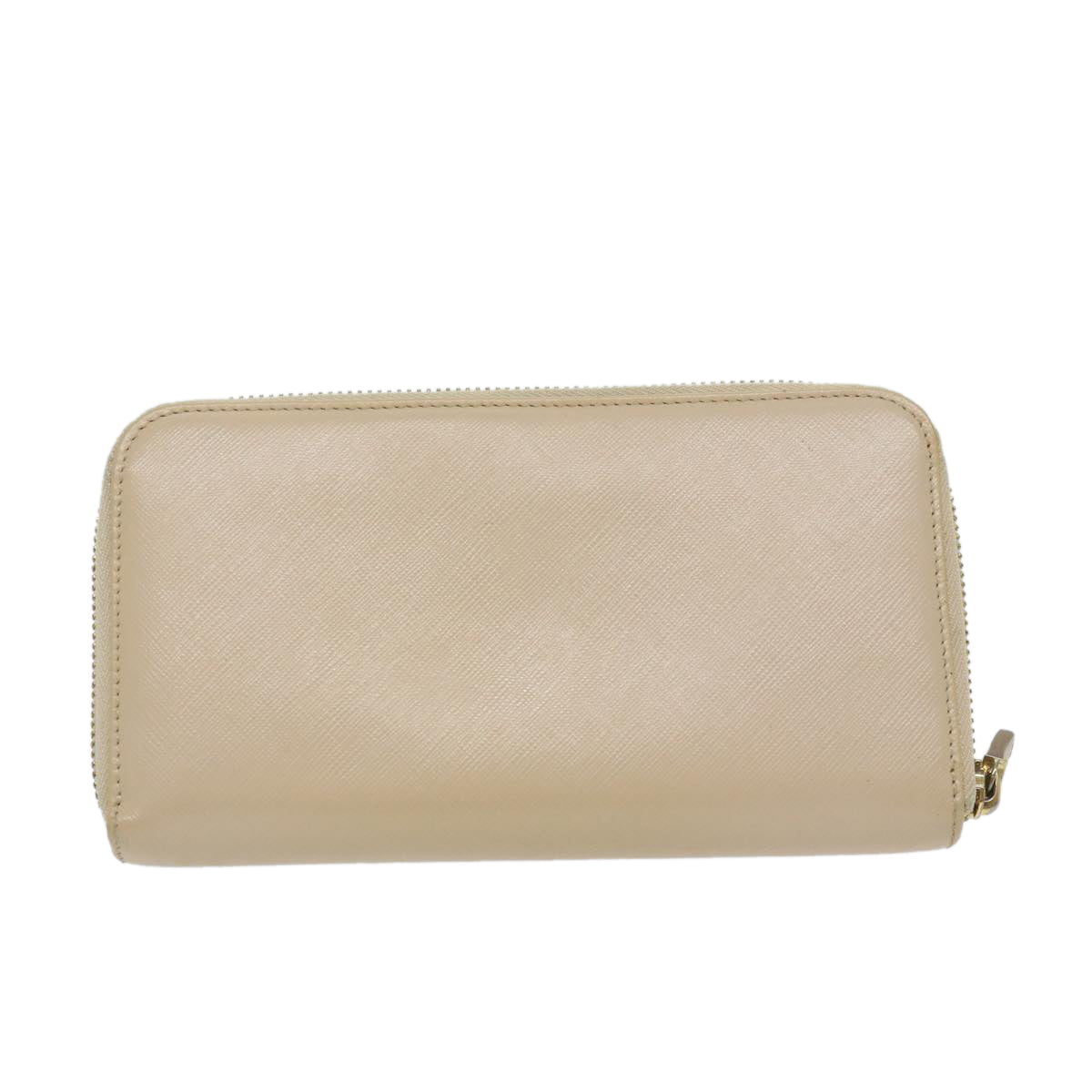 Salvatore Ferragamo Long Wallet Leather Beige Auth 69133