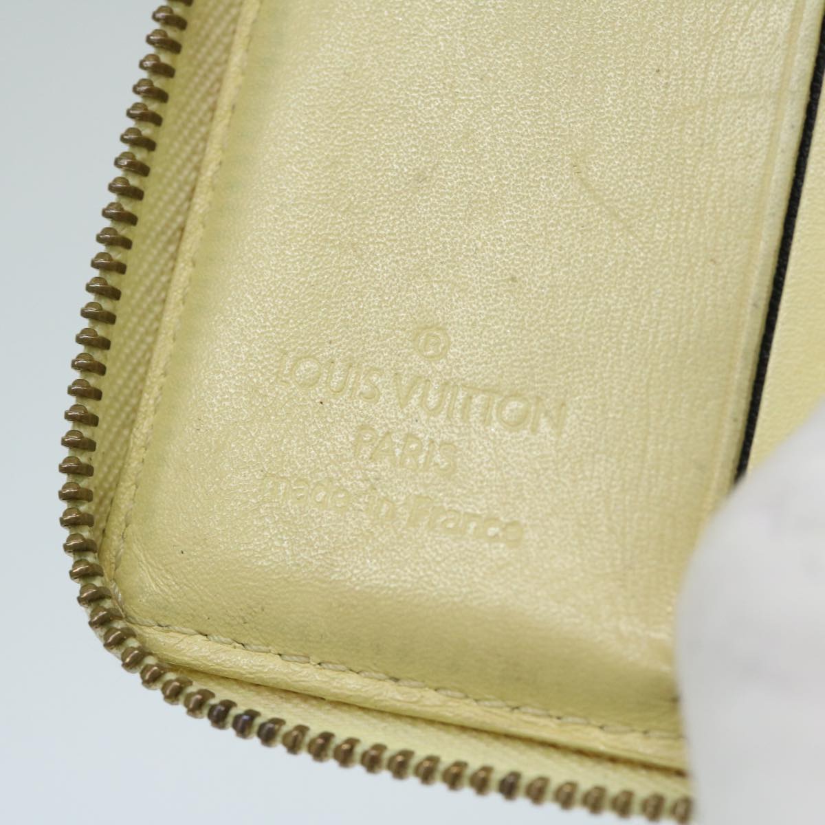 LOUIS VUITTON Monogram Vernis Bloom Wallet Beige M91015 LV Auth 69155