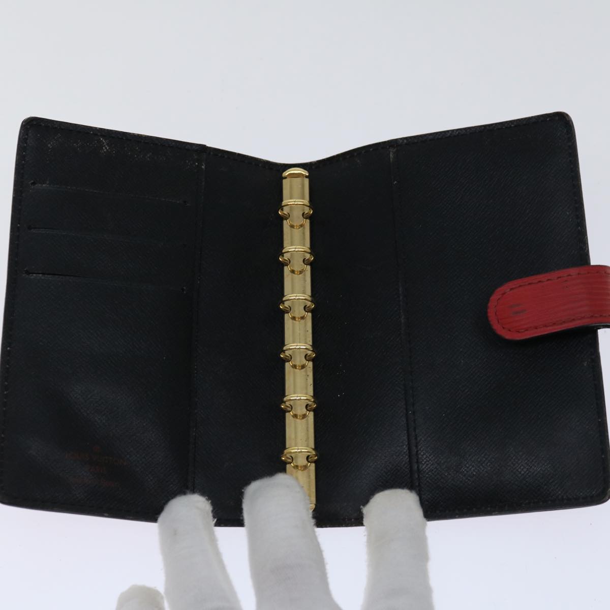 LOUIS VUITTON Epi Agenda PM Day Planner Cover Red R20057 LV Auth 69162