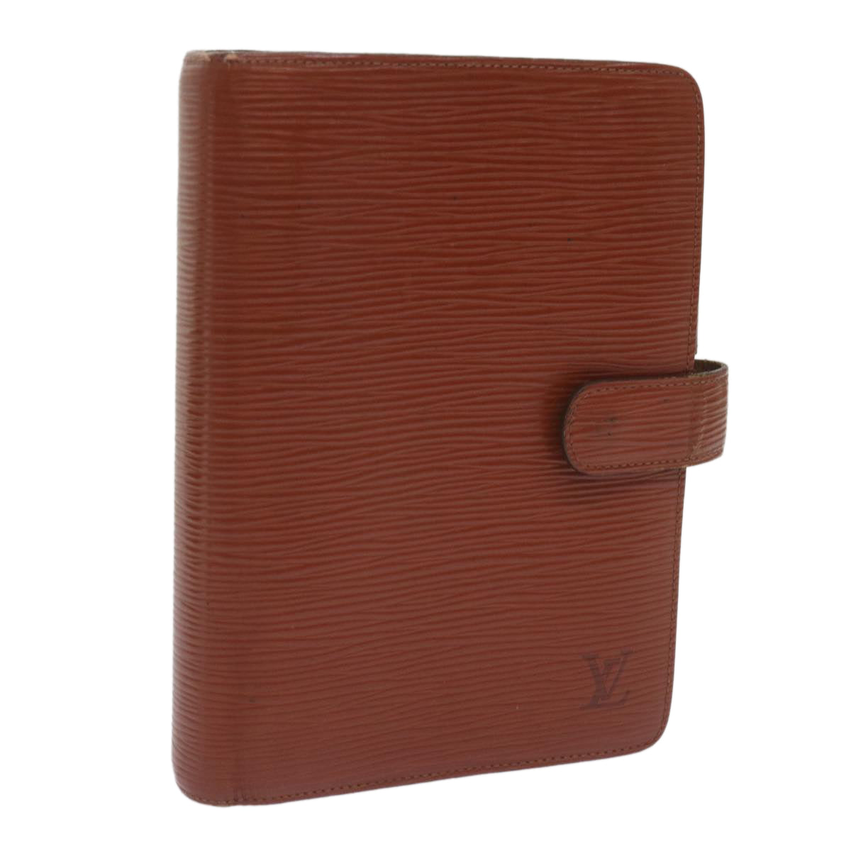 LOUIS VUITTON Epi Agenda MM Day Planner Cover Brown R20043 LV Auth 69172