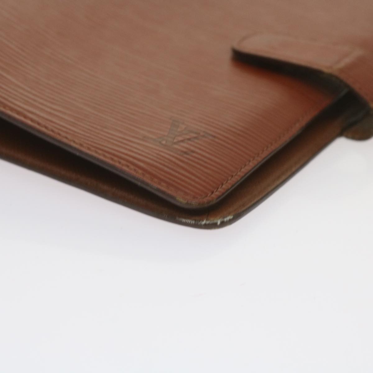 LOUIS VUITTON Epi Agenda MM Day Planner Cover Brown R20043 LV Auth 69172