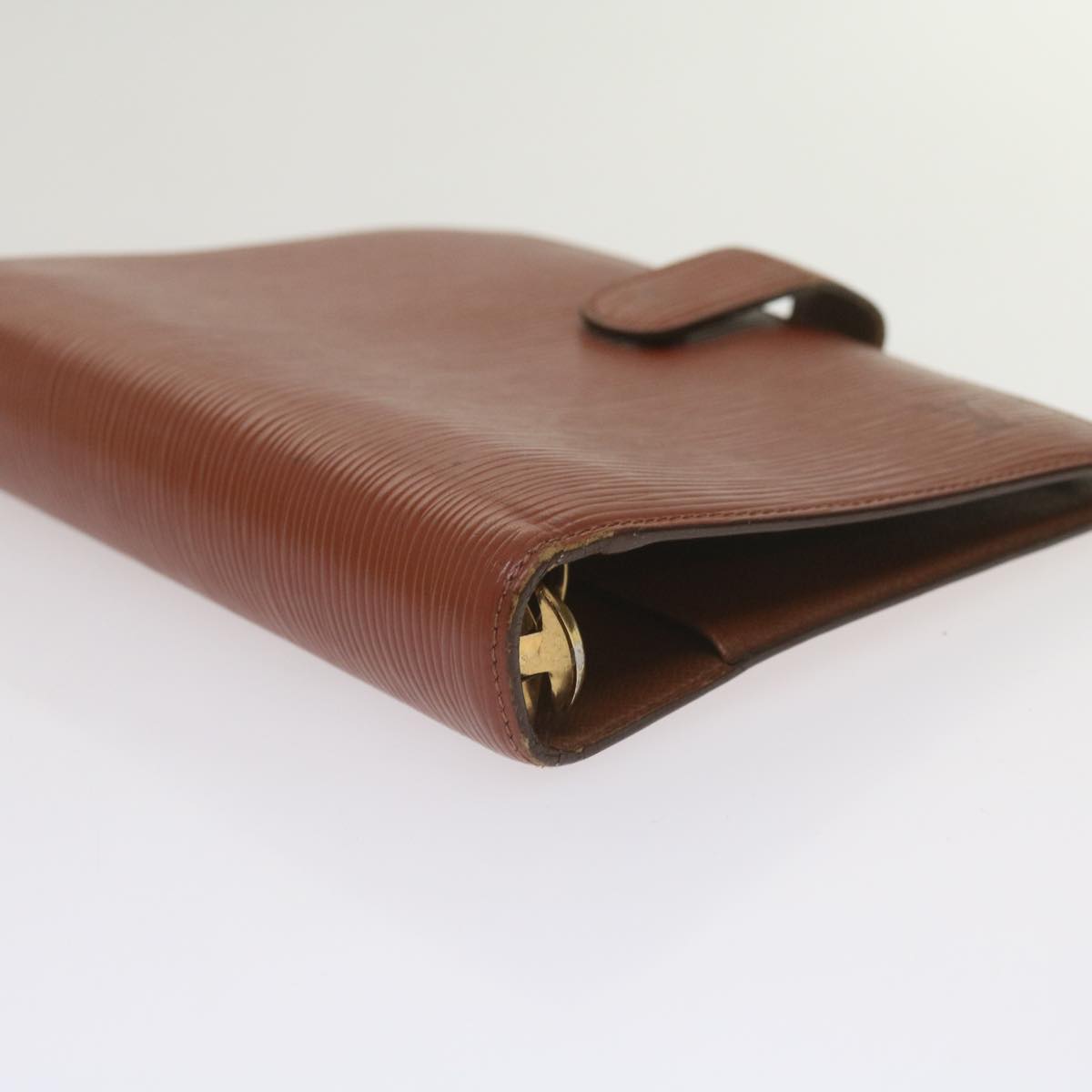 LOUIS VUITTON Epi Agenda MM Day Planner Cover Brown R20043 LV Auth 69172