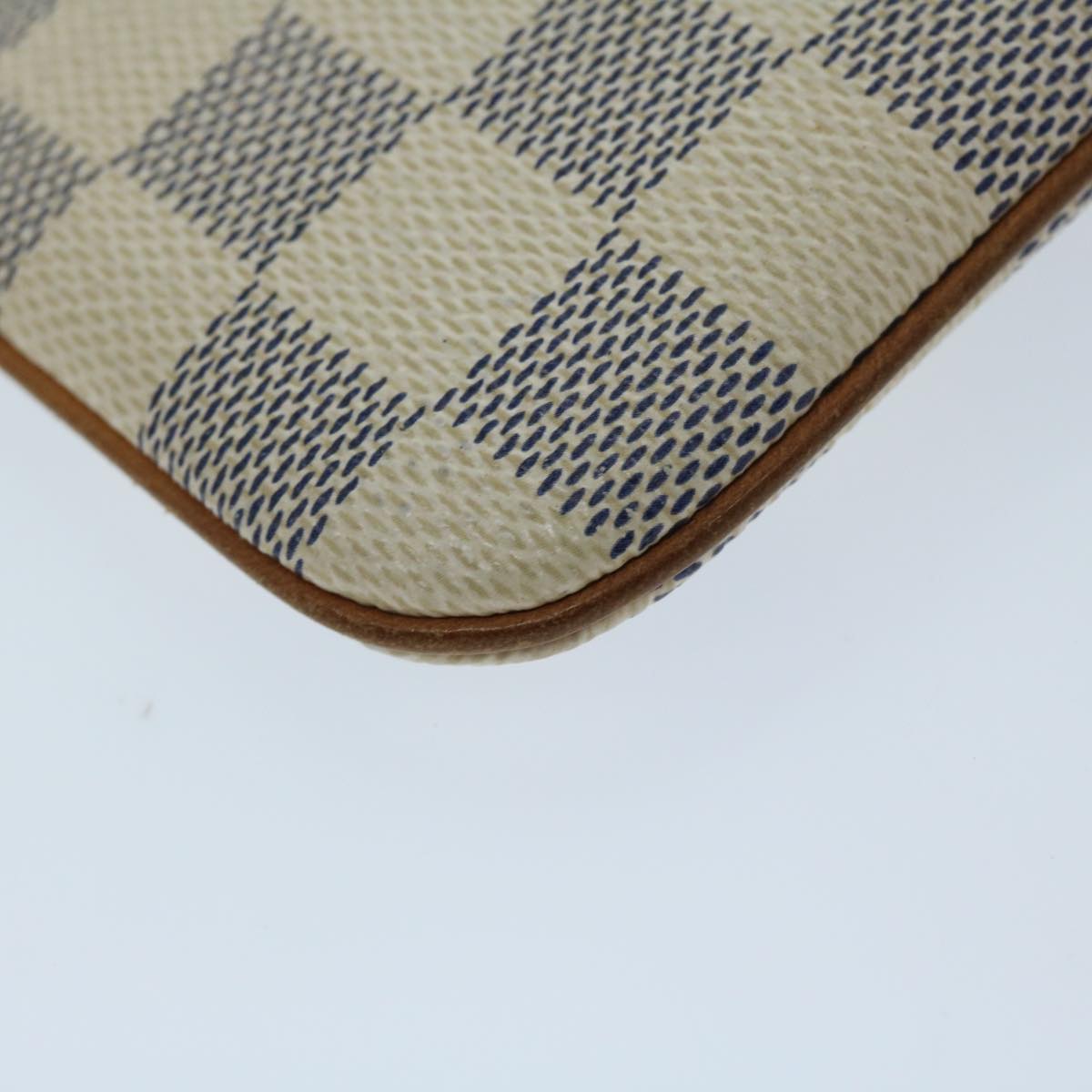 LOUIS VUITTON Damier Azur Etui Telephonne MM Cell Phone Case N60026 Auth 69185V