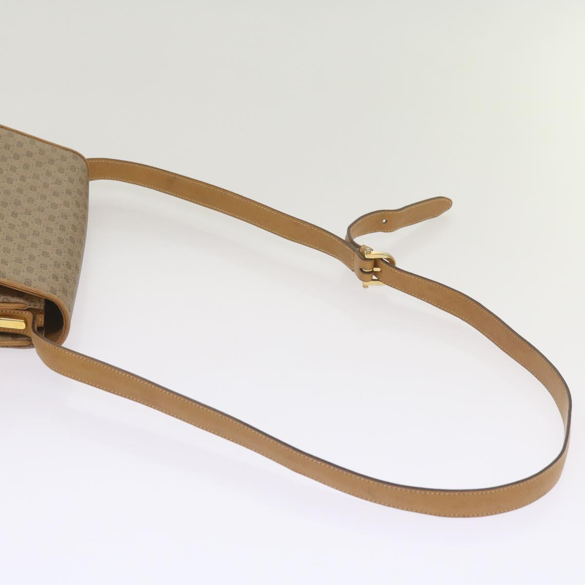 GUCCI Micro GG Supreme Shoulder Bag PVC Beige Auth 69206