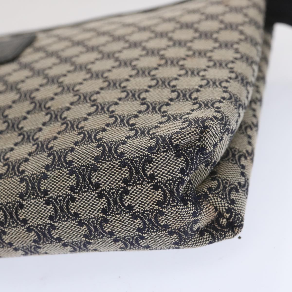 CELINE Macadam Canvas Clutch Bag Navy Auth 69236