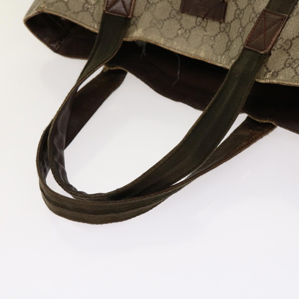 GUCCI GG Supreme Tote Bag PVC Beige 141624 Auth 69240