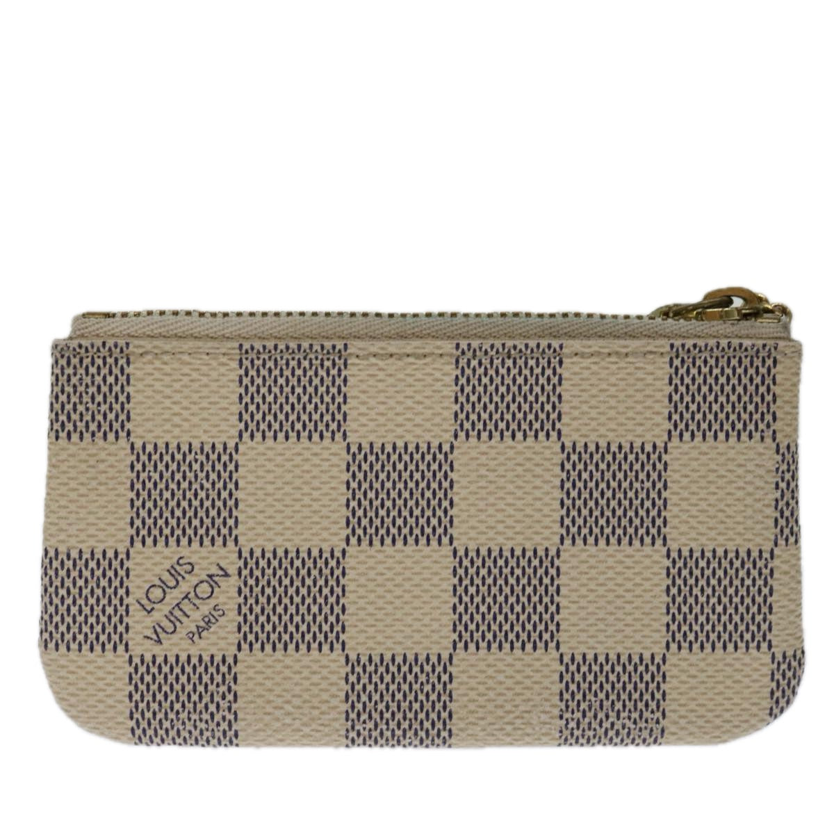 LOUIS VUITTON Damier Azur Pochette Cles Coin Purse N62659 LV Auth 69263