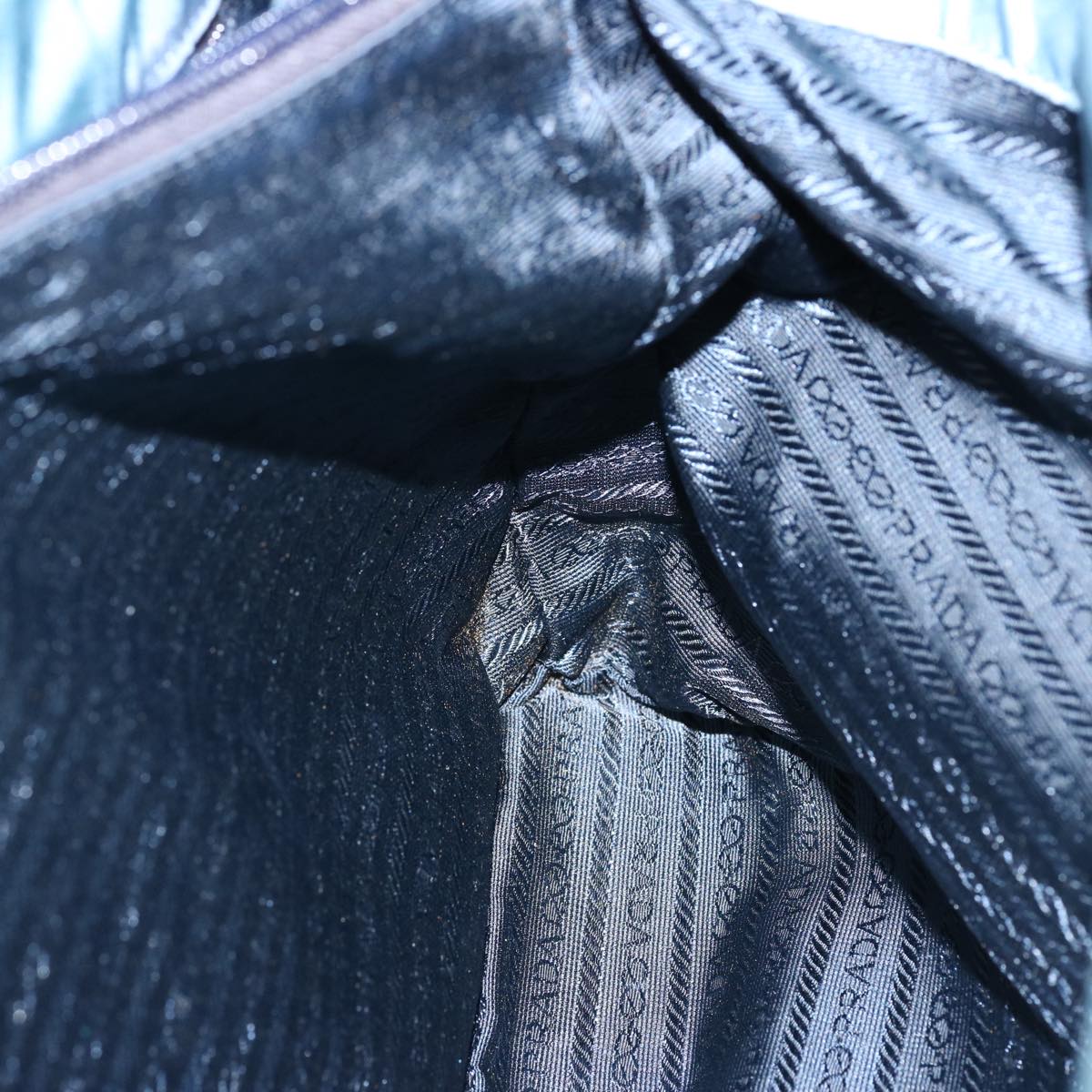 PRADA Tote Bag Nylon Blue Auth 69358