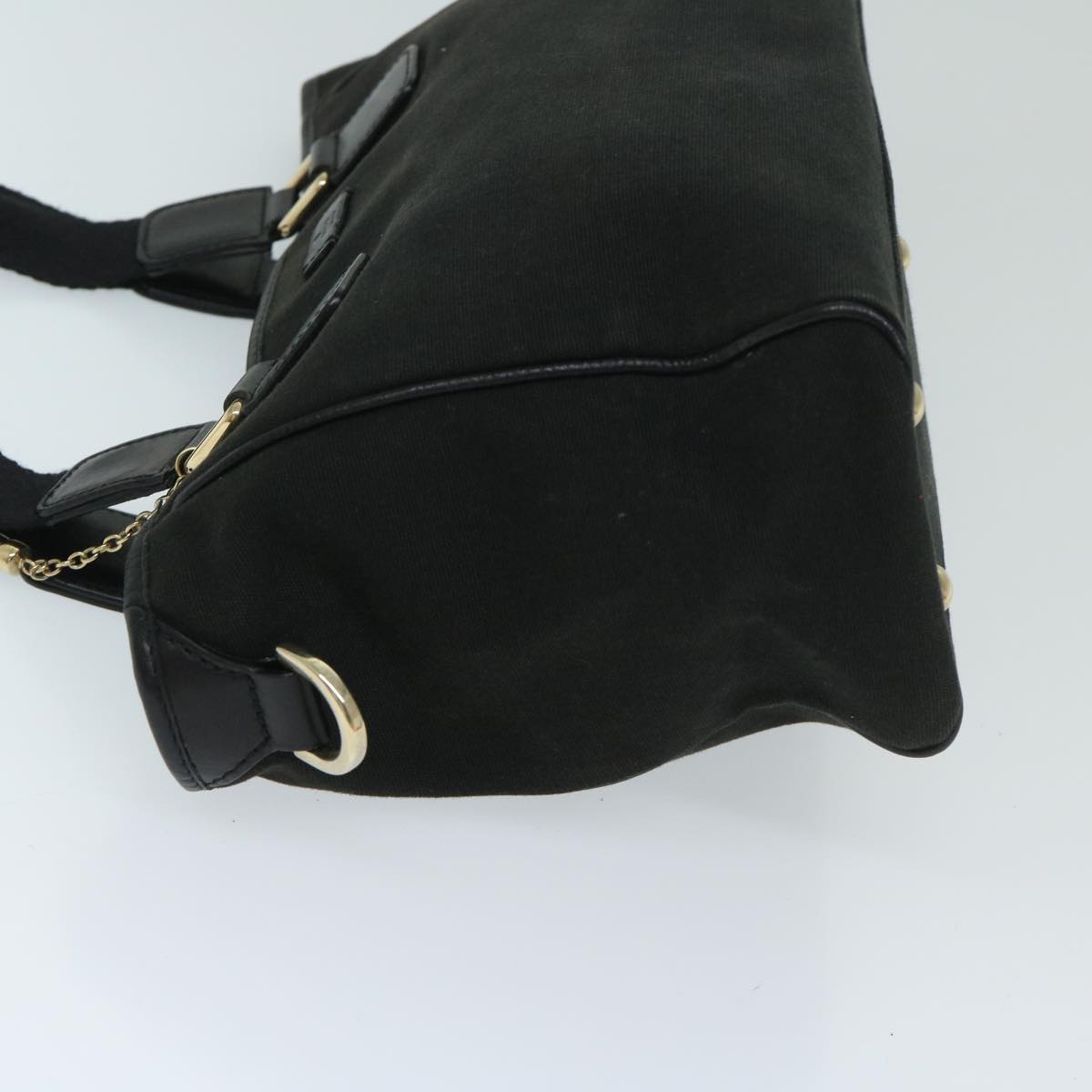 GUCCI Hand Bag Canvas Outlet Black 264221 Auth 69438