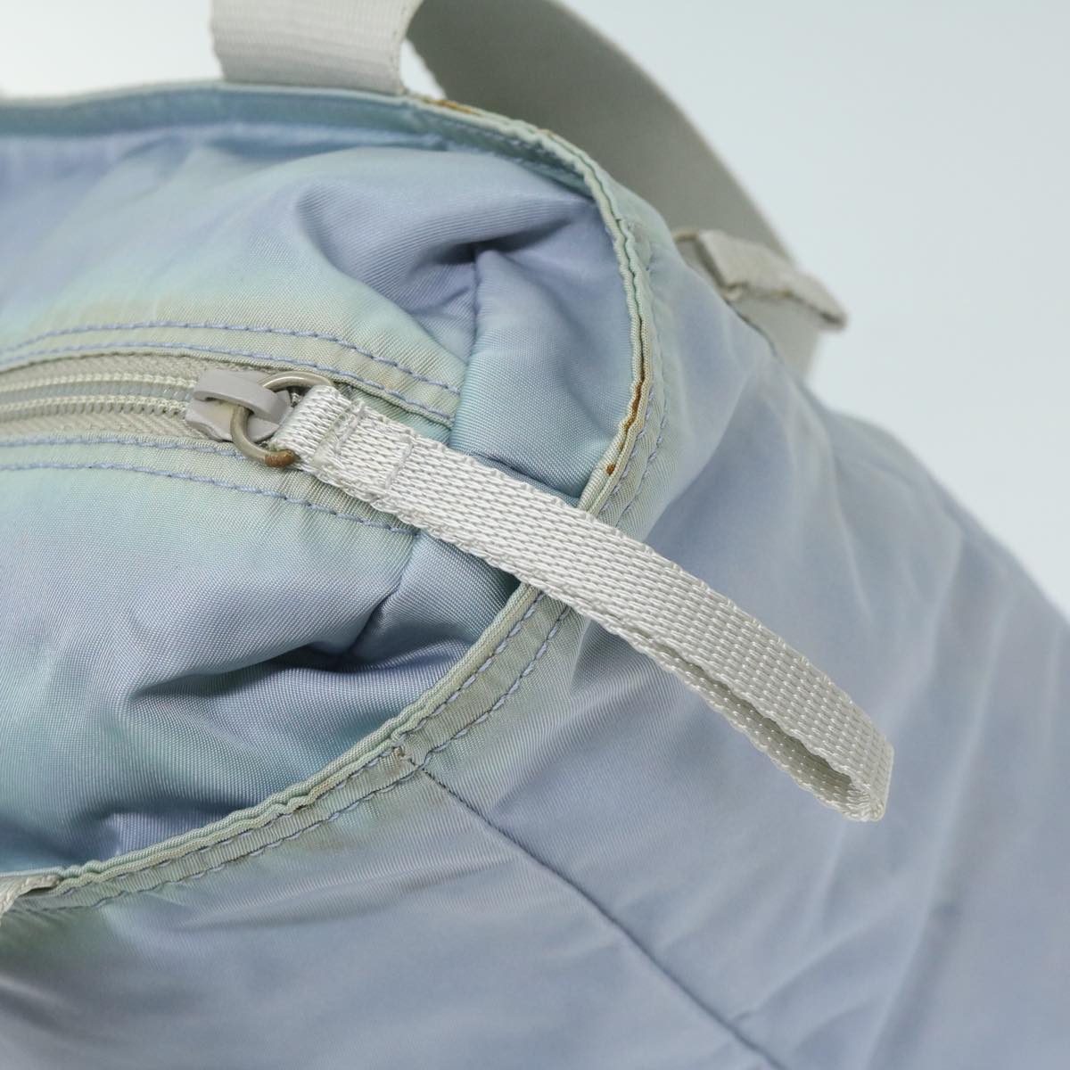 PRADA Tote Bag Nylon Light Blue Auth 69439