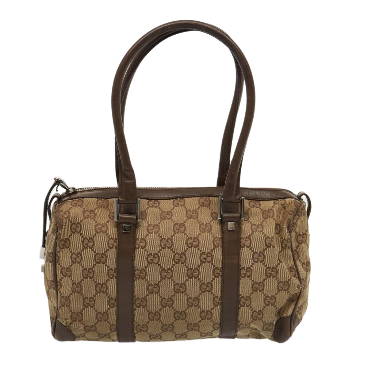 GUCCI GG Canvas Hand Bag Beige 30458 Auth 69453