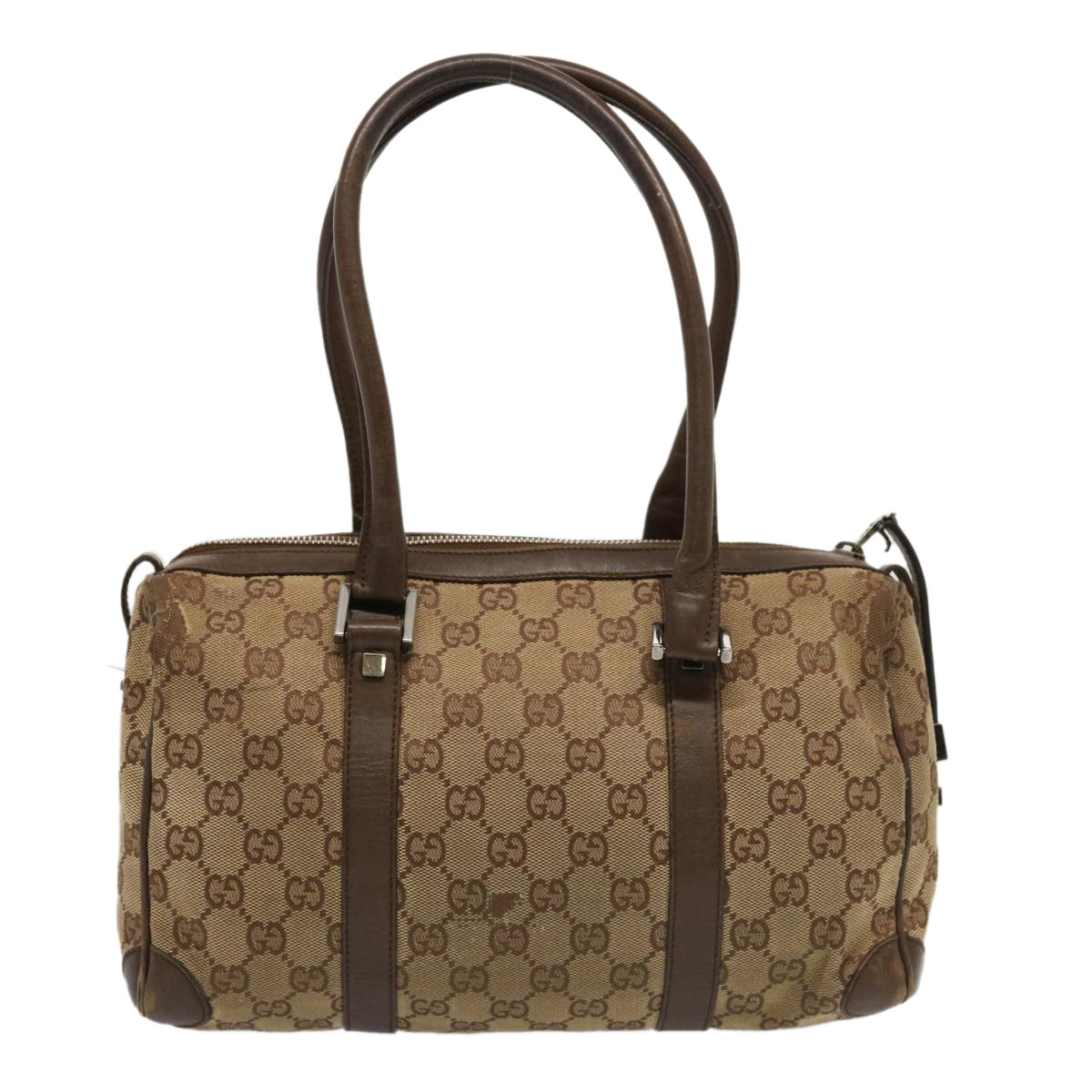 GUCCI GG Canvas Hand Bag Beige 30458 Auth 69453