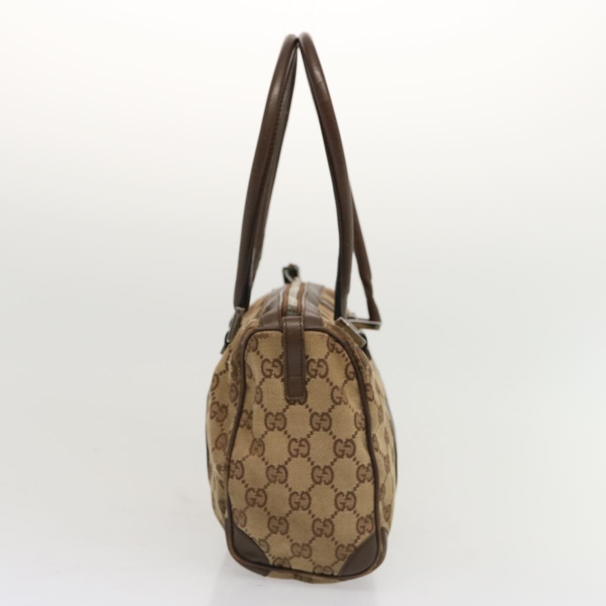 GUCCI GG Canvas Hand Bag Beige 30458 Auth 69453