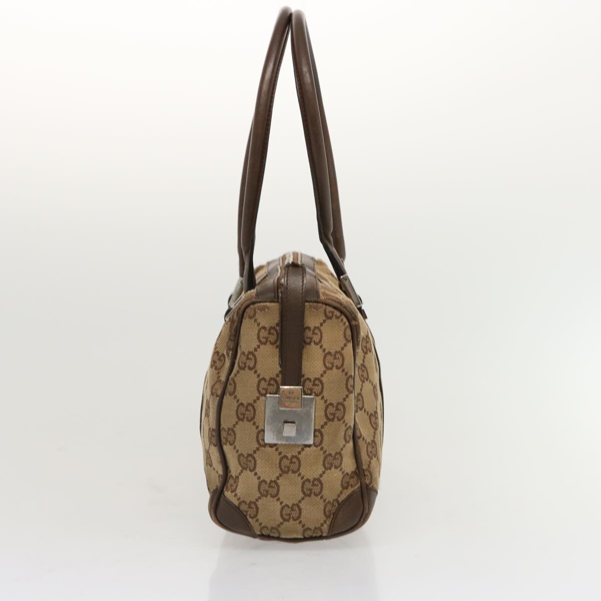 GUCCI GG Canvas Hand Bag Beige 30458 Auth 69453