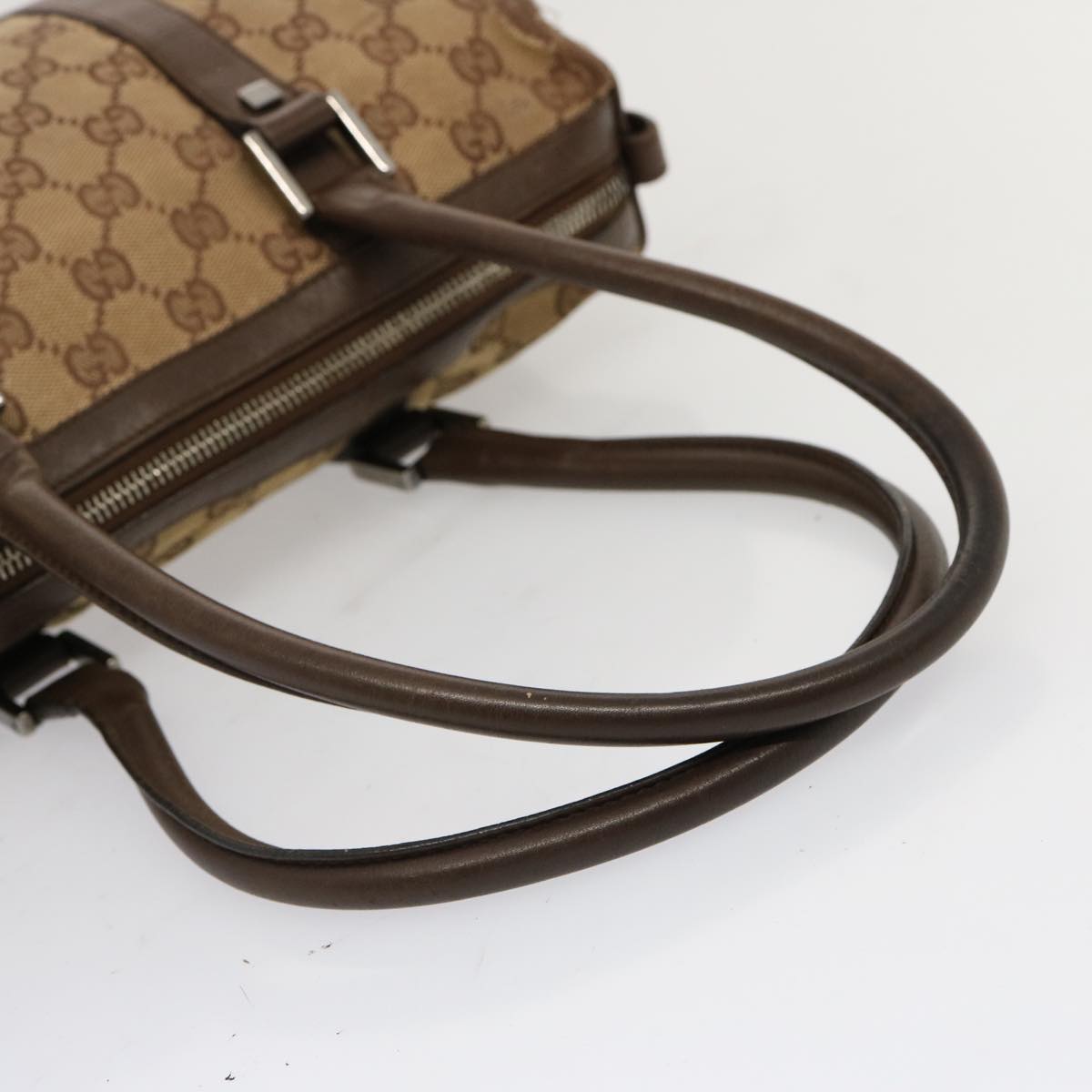 GUCCI GG Canvas Hand Bag Beige 30458 Auth 69453