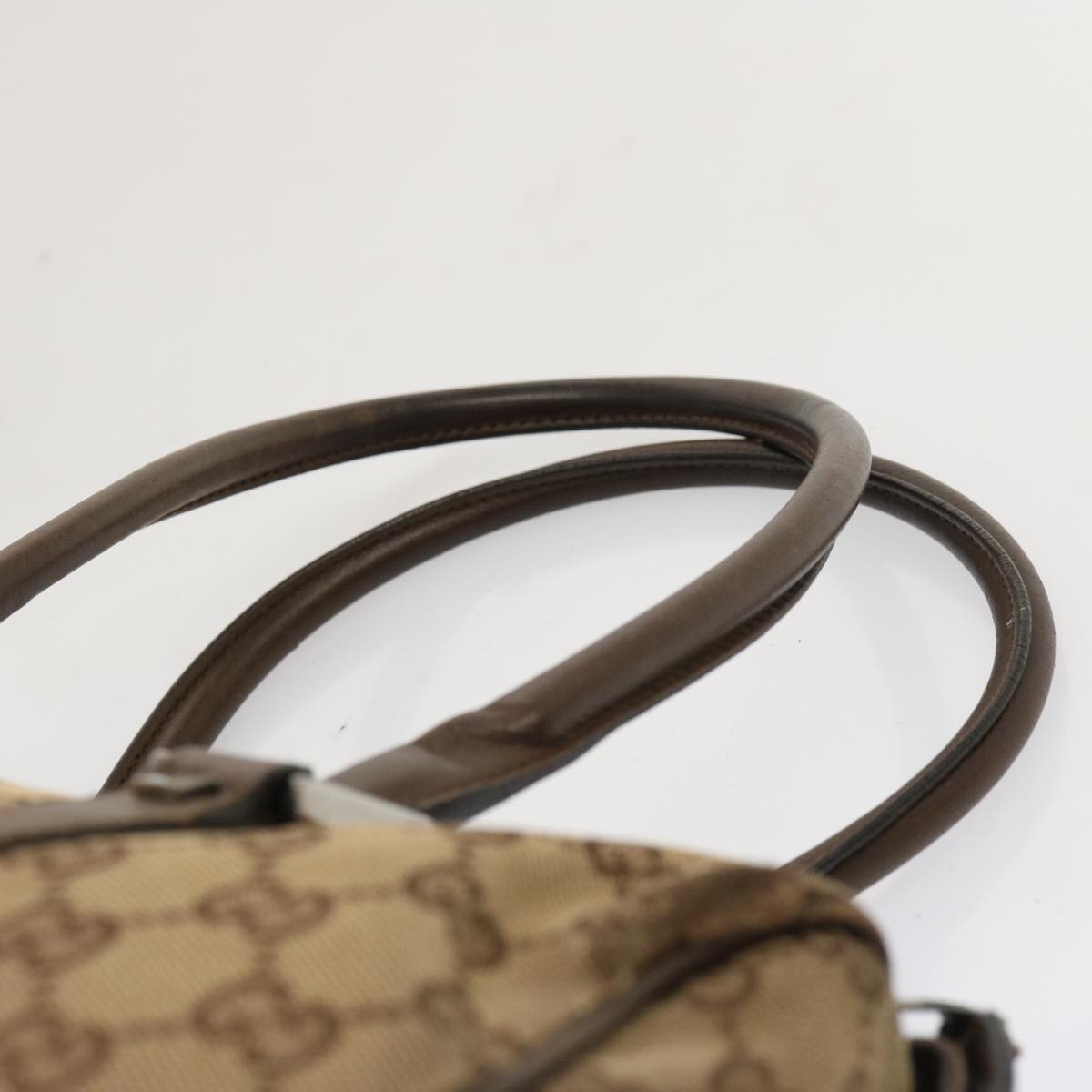 GUCCI GG Canvas Hand Bag Beige 30458 Auth 69453