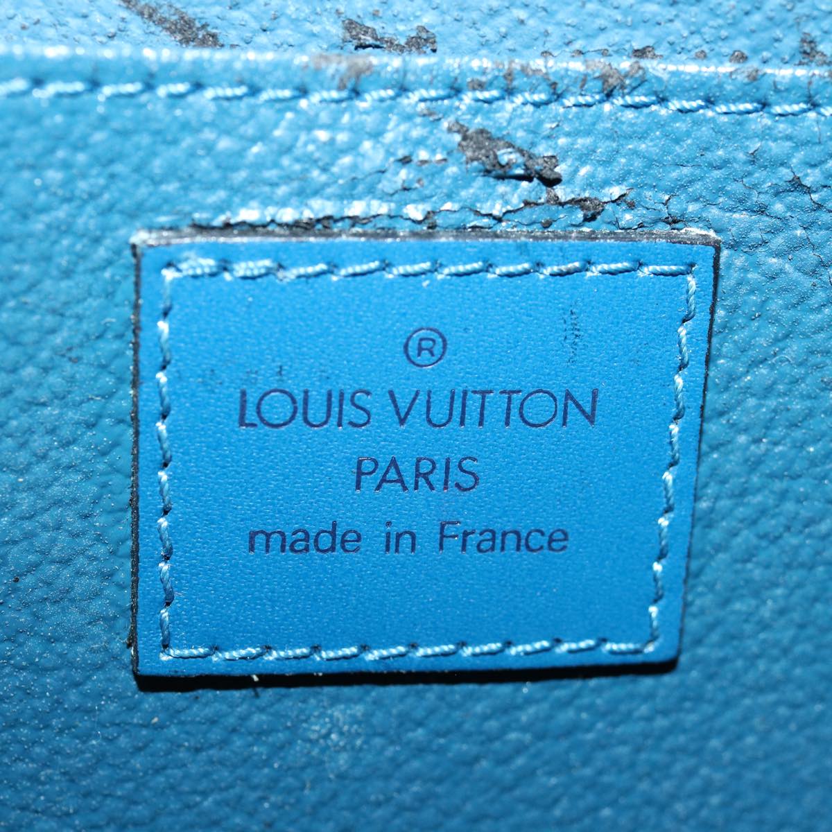 LOUIS VUITTON Epi Dauphine GM Pouch Blue M48435 LV Auth 69549