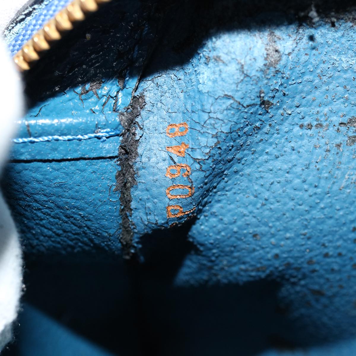 LOUIS VUITTON Epi Dauphine GM Pouch Blue M48435 LV Auth 69549