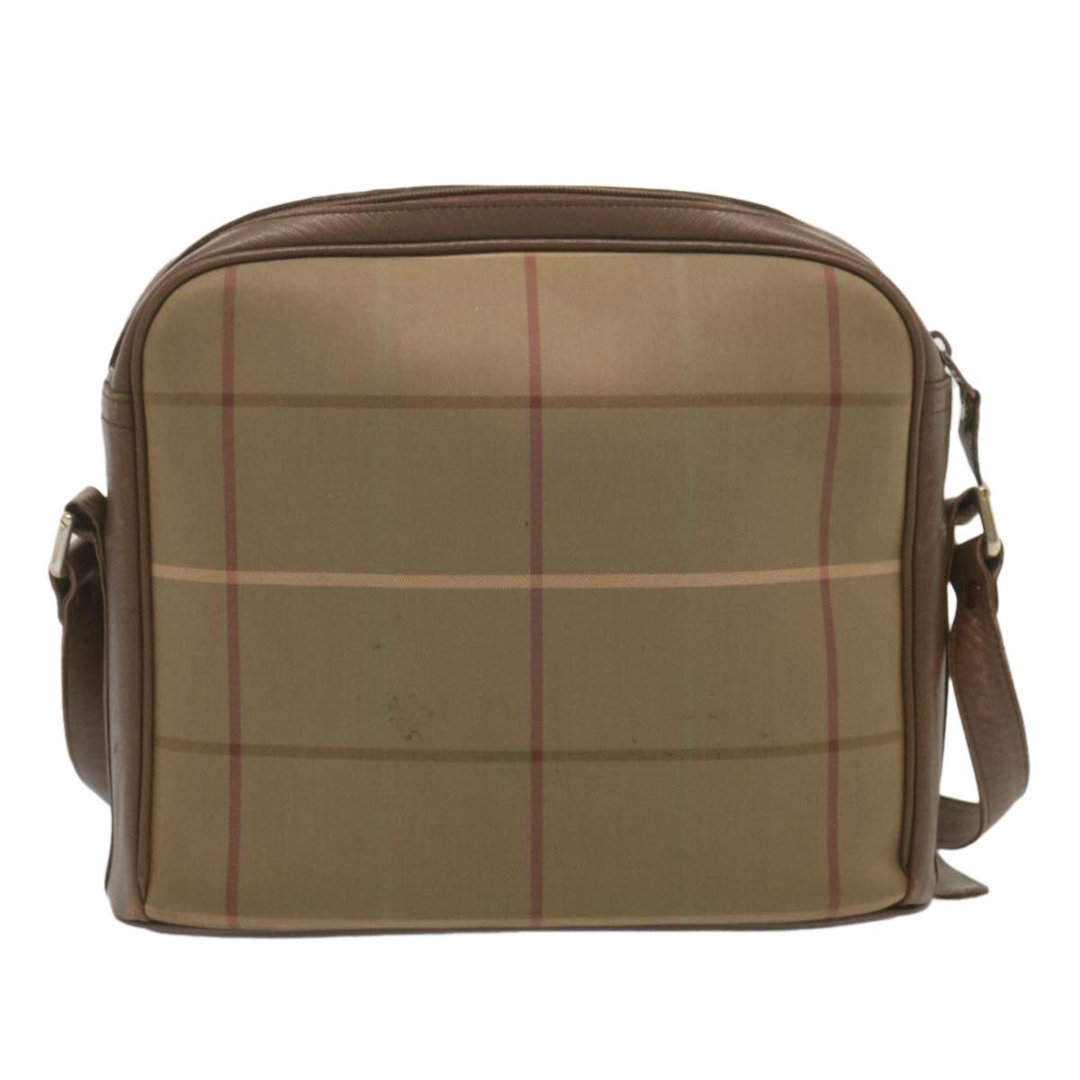 Burberrys Nova Check Shoulder Bag Canvas Beige Auth 69572