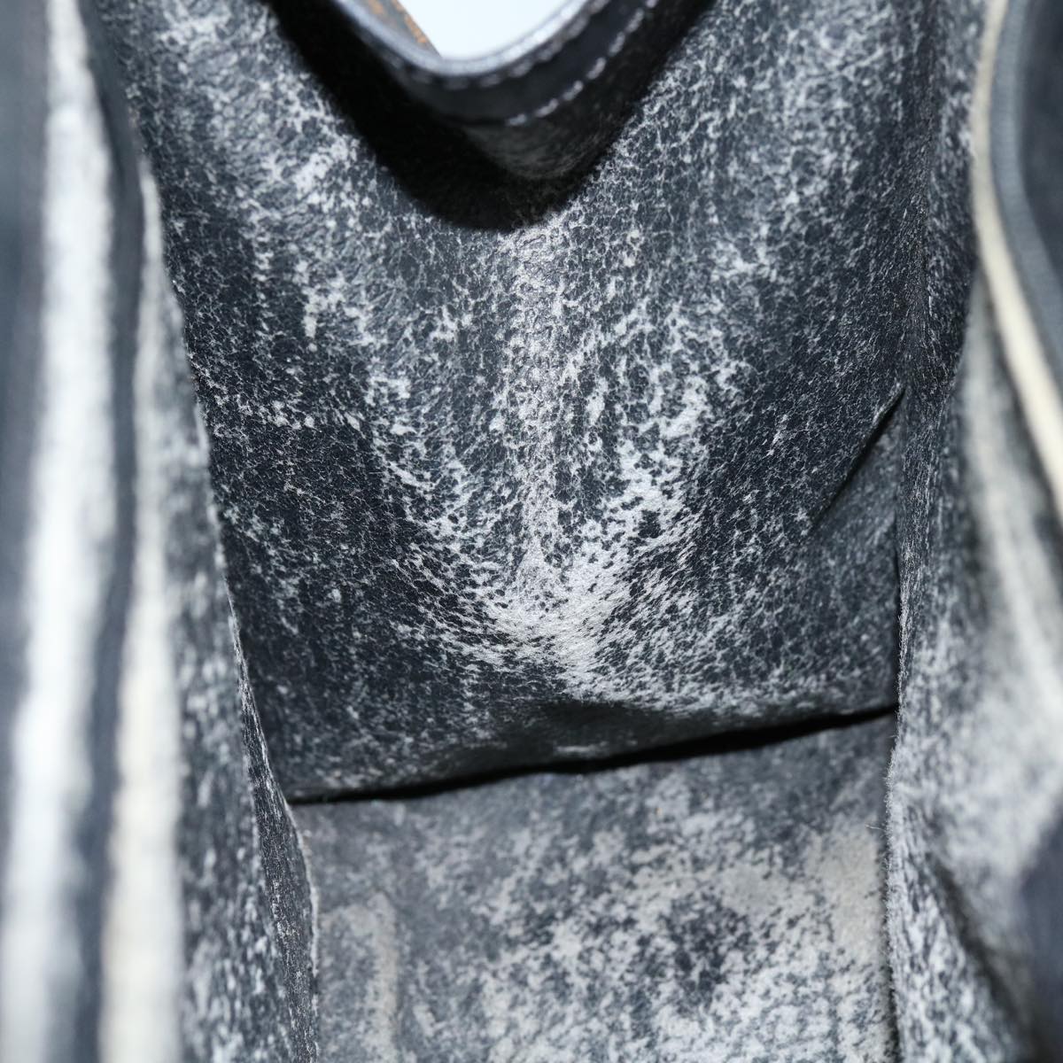 CELINE Macadam Canvas Hand Bag PVC Black Auth 69608