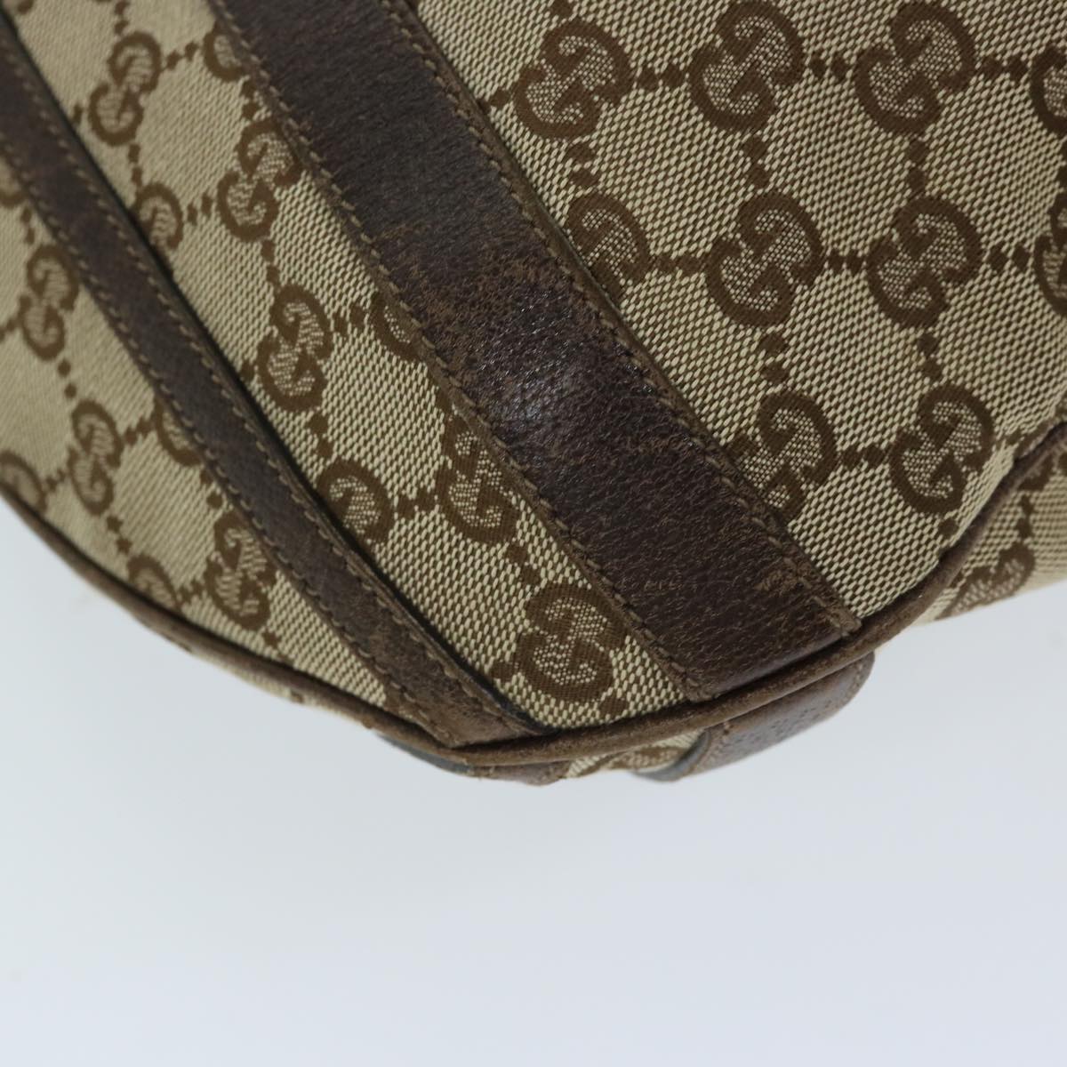 GUCCI GG Canvas Shoulder Bag 2way Beige 130734 Auth 69645