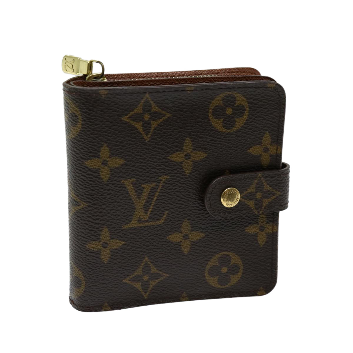 LOUIS VUITTON Monogram Compact Zip Wallet M61667 LV Auth 69680