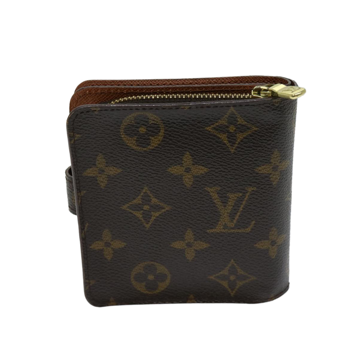 LOUIS VUITTON Monogram Compact Zip Wallet M61667 LV Auth 69680