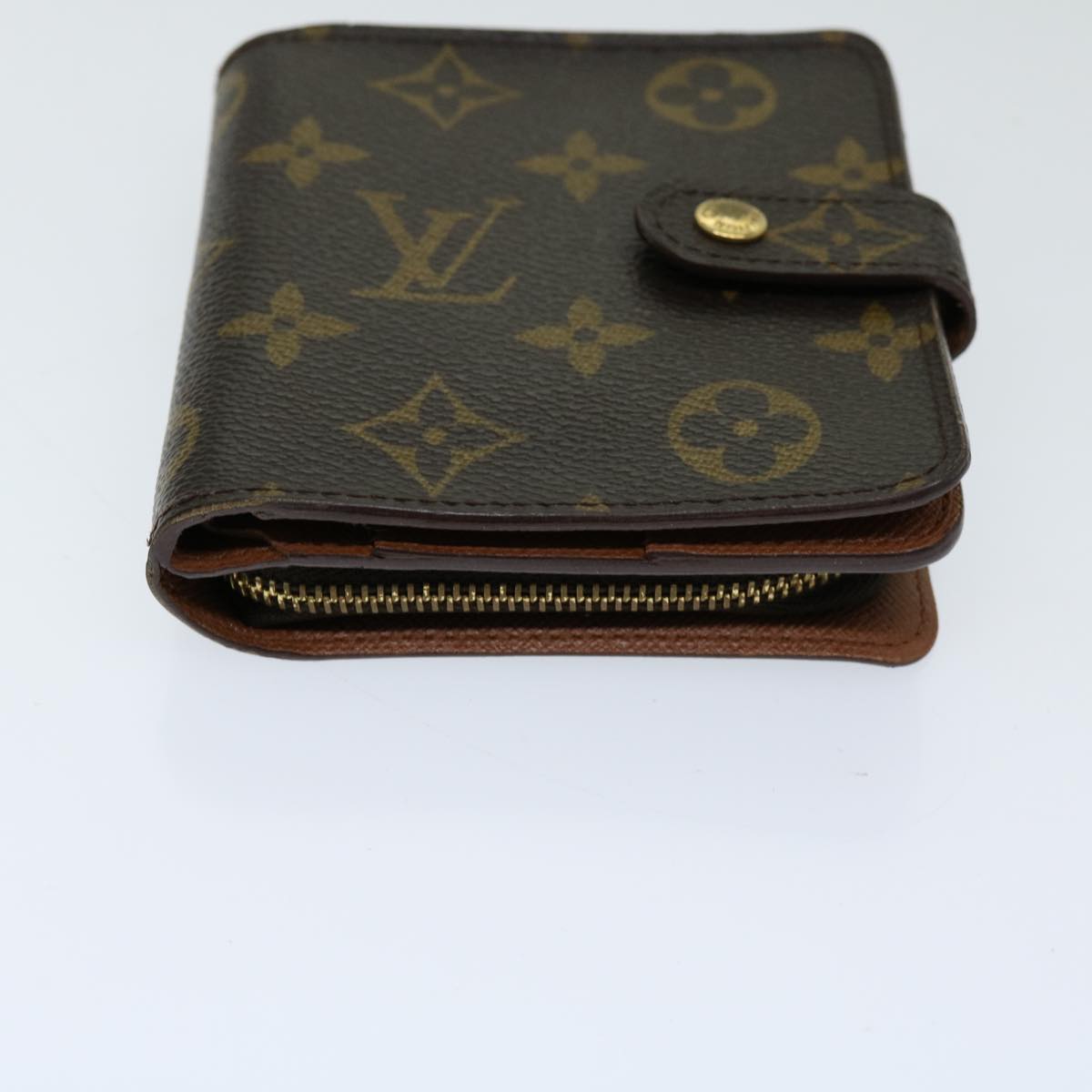 LOUIS VUITTON Monogram Compact Zip Wallet M61667 LV Auth 69680