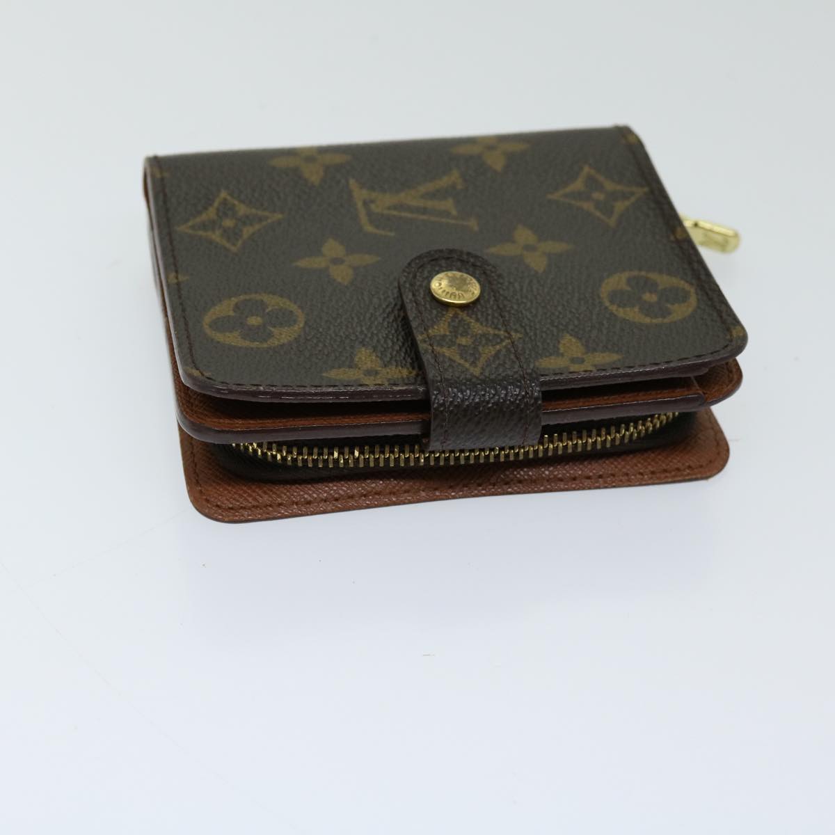 LOUIS VUITTON Monogram Compact Zip Wallet M61667 LV Auth 69680