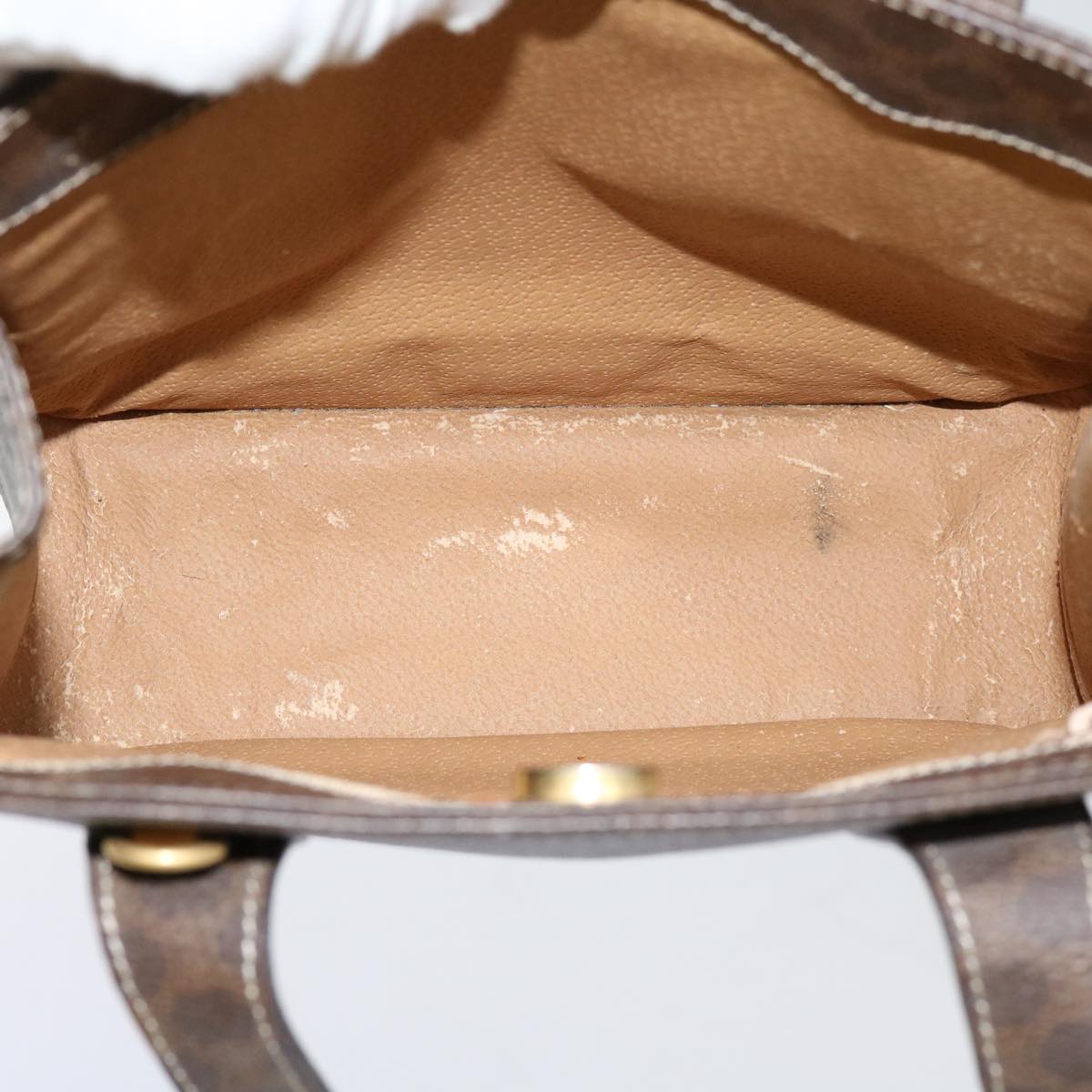 CELINE Macadam Canvas Hand Bag PVC Brown Auth 69735