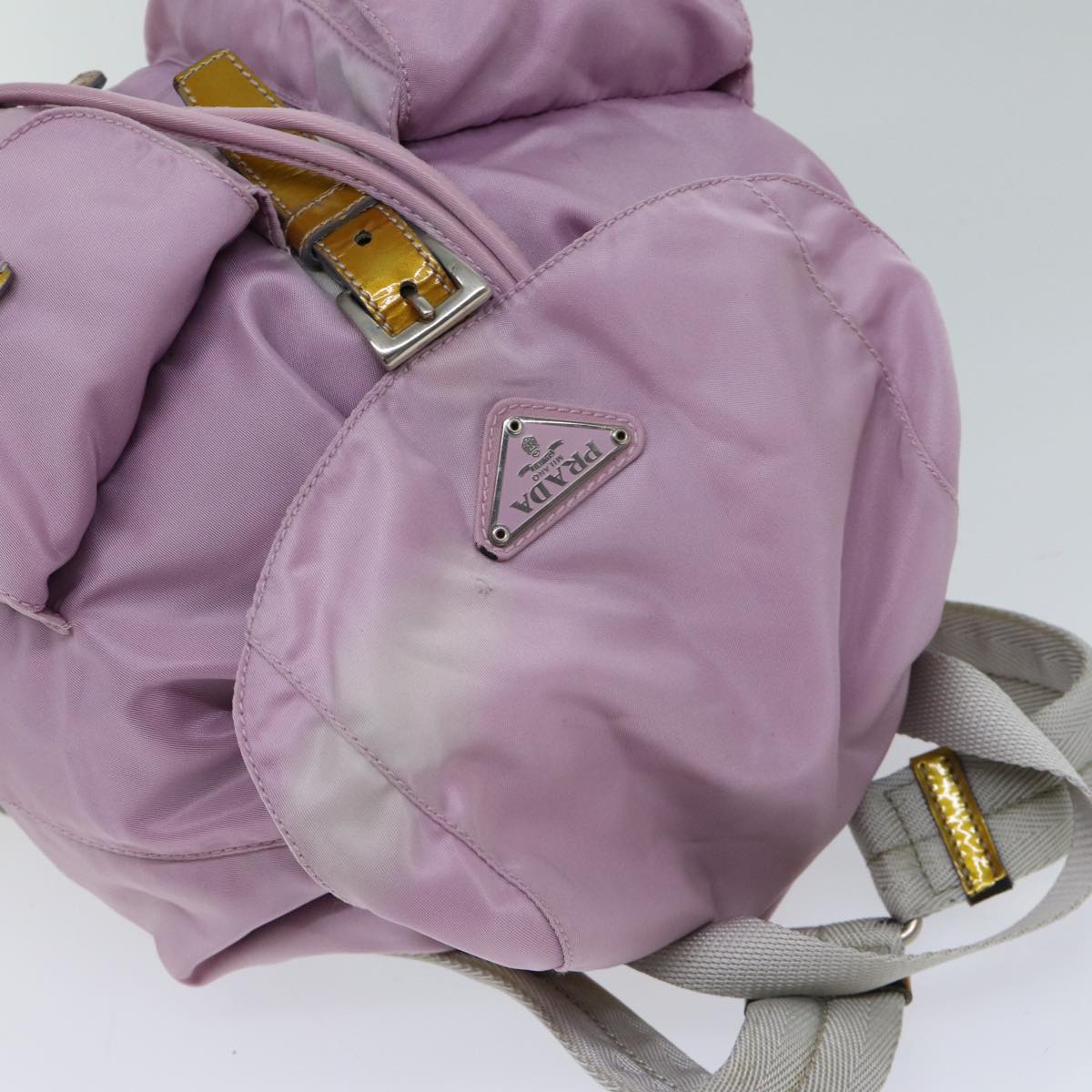 PRADA Backpack Nylon Pink Auth 69747