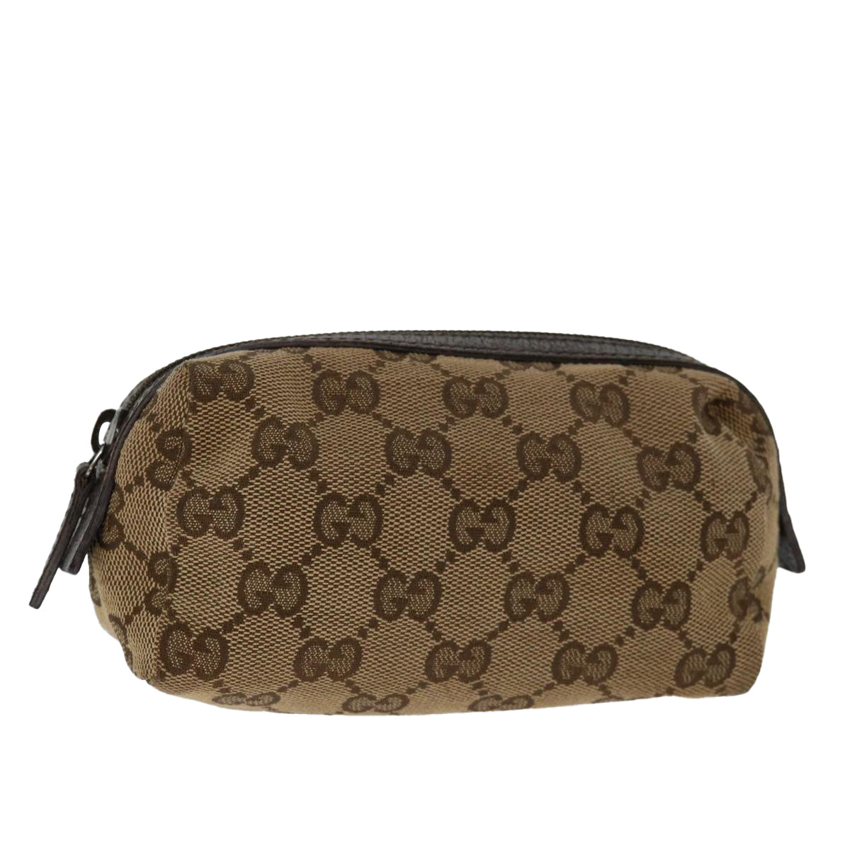 GUCCI GG Canvas Pouch Beige 29596 Auth 69749