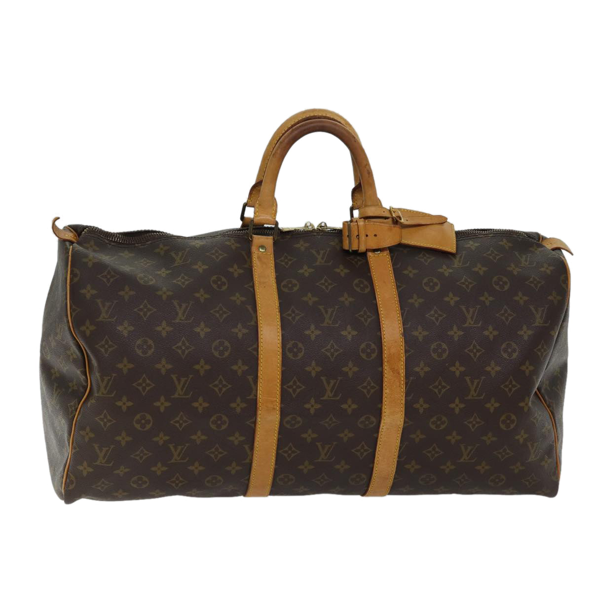 LOUIS VUITTON Monogram Keepall 55 Boston Bag M41424 LV Auth 69769