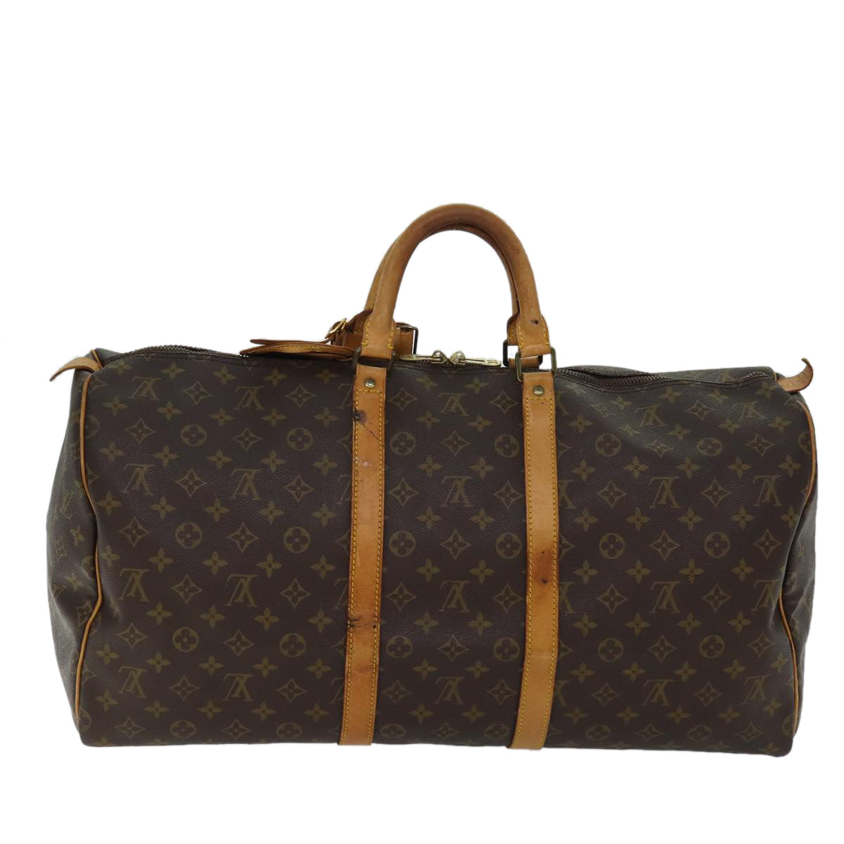 LOUIS VUITTON Monogram Keepall 55 Boston Bag M41424 LV Auth 69769