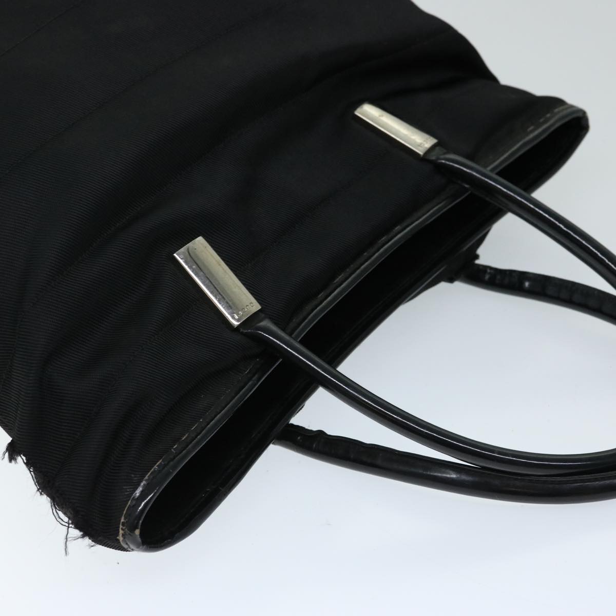 GUCCI Hand Bag Nylon Black 002 2123 0457 Auth 69786