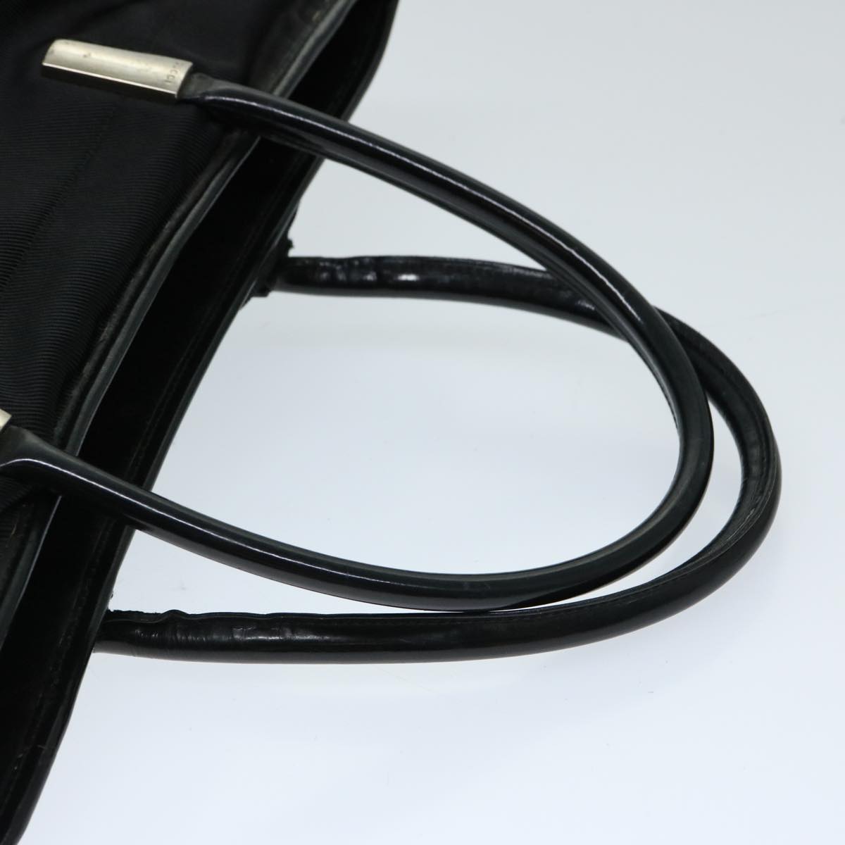 GUCCI Hand Bag Nylon Black 002 2123 0457 Auth 69786