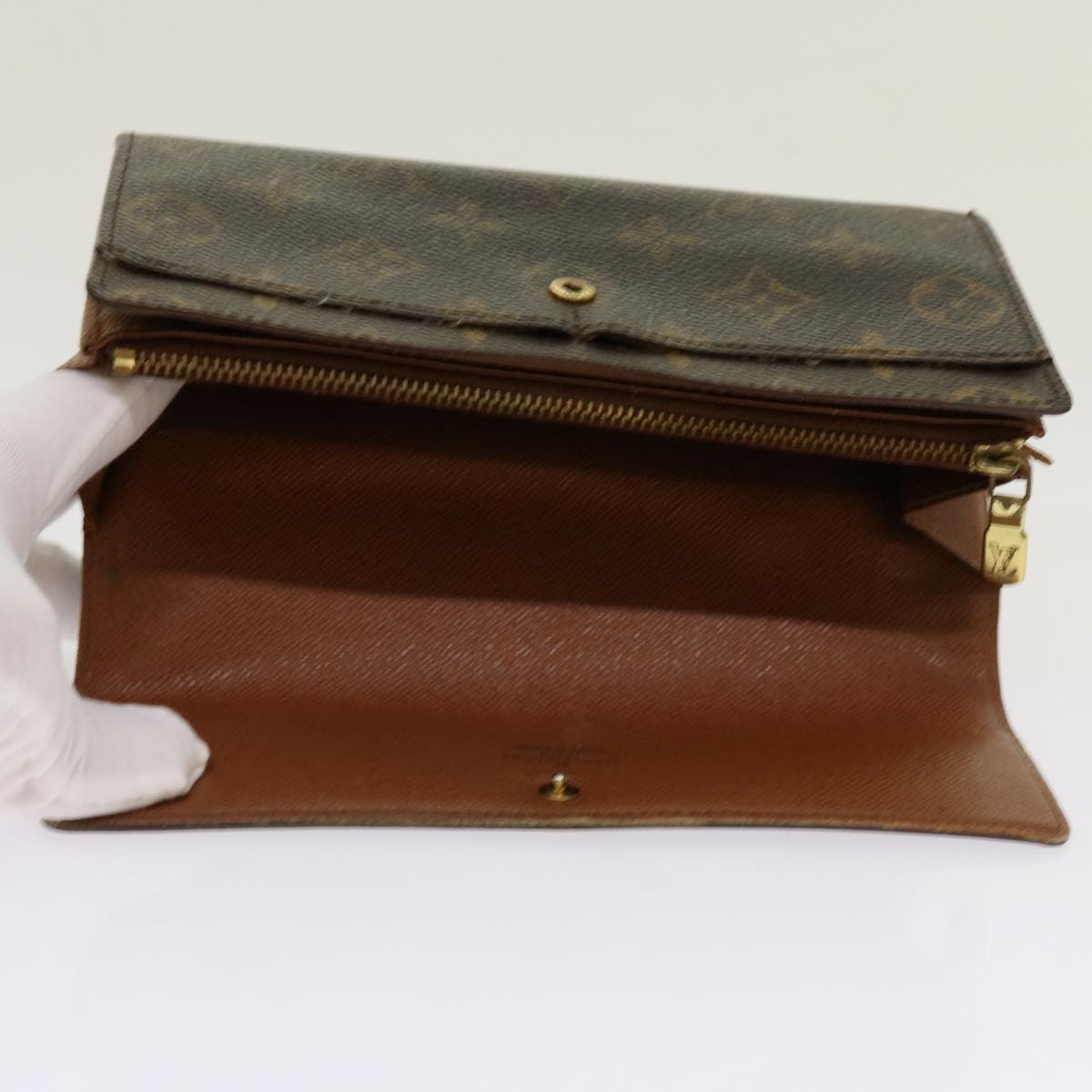 LOUIS VUITTON Monogram Pochette Porte Monnaie Credit Wallet M61725 Auth 69794