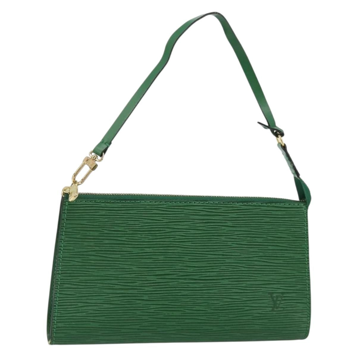 LOUIS VUITTON Epi Pochette Accessoires Pouch Green M52984 LV Auth 69826