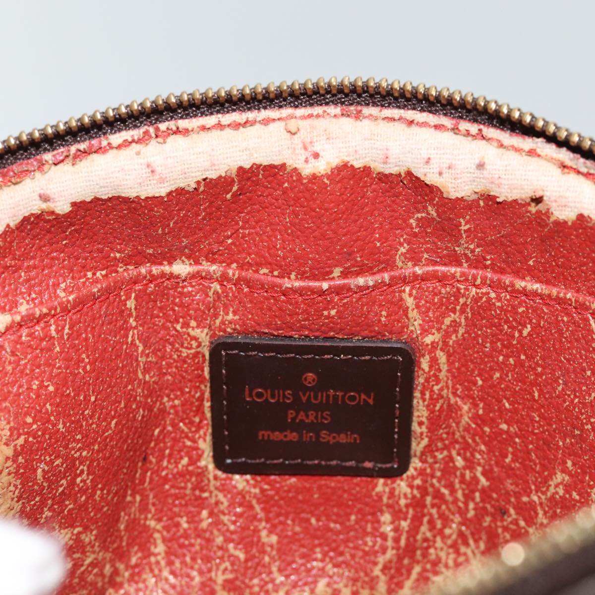 LOUIS VUITTON Damier Ebene Pochette Cosmetic PM Pouch N47516 LV Auth 69835