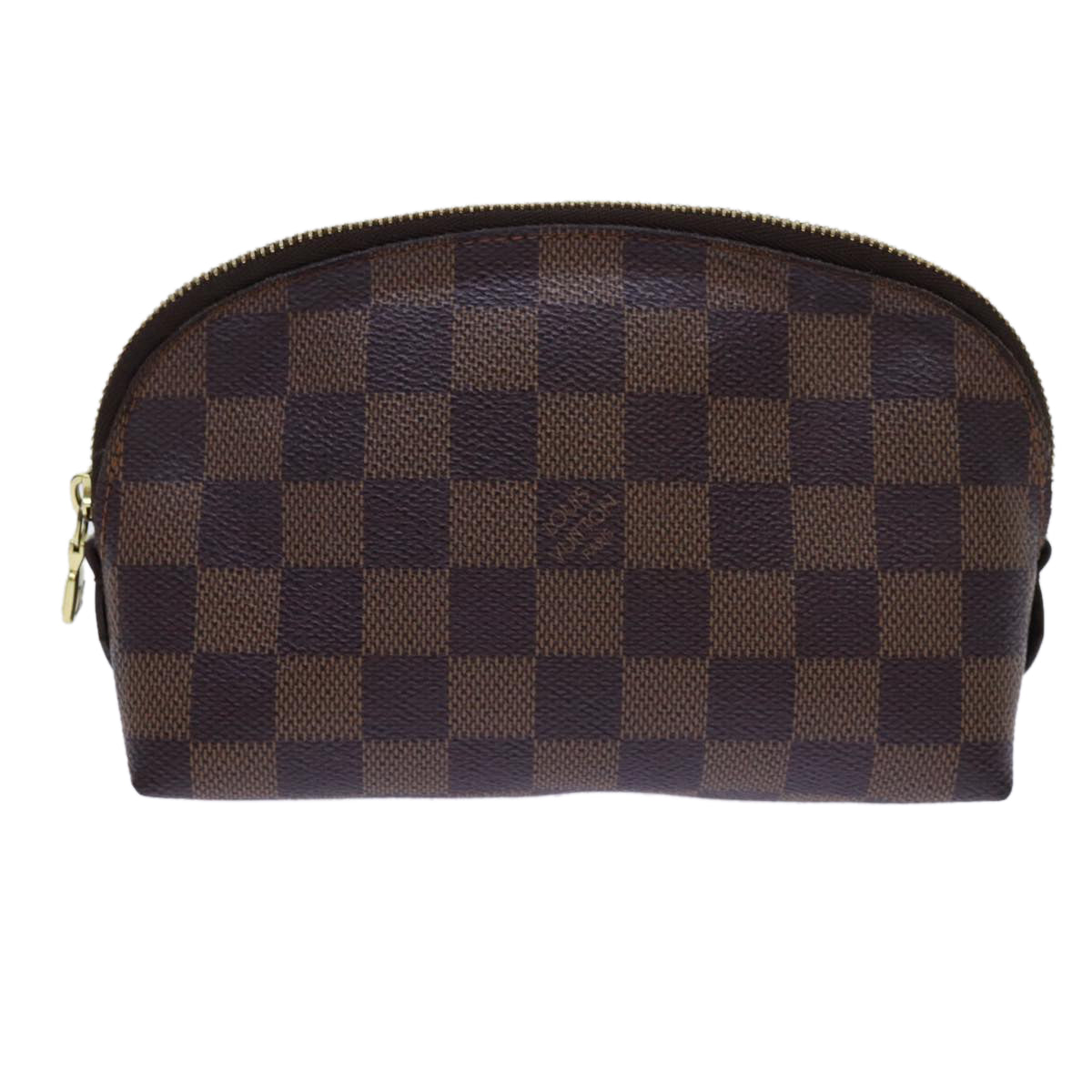 LOUIS VUITTON Damier Ebene Pochette Cosmetic PM Pouch N47516 LV Auth 69835