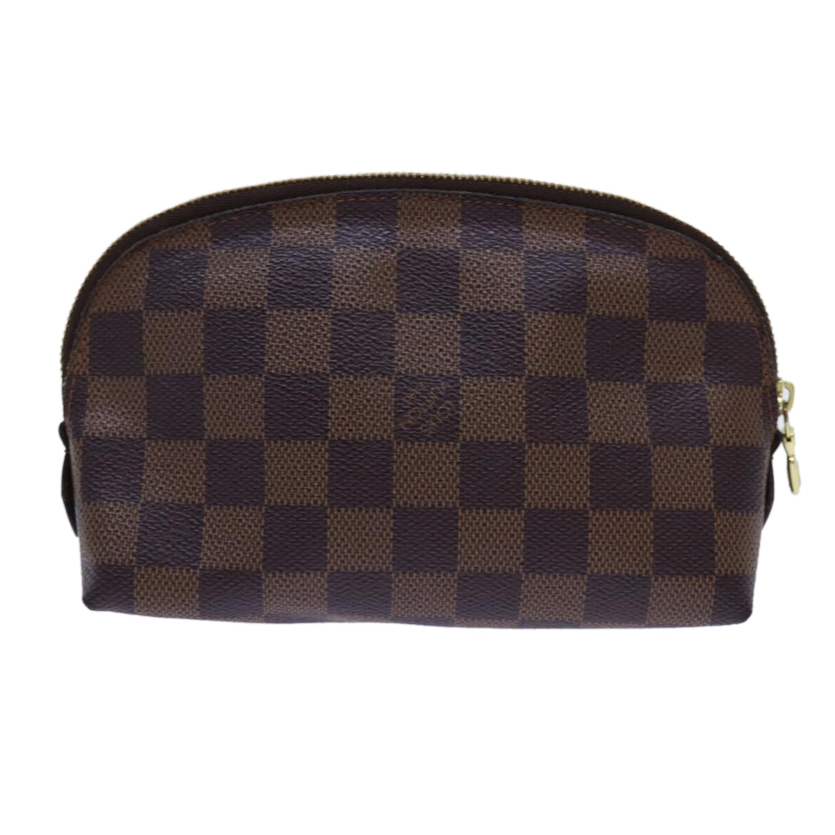 LOUIS VUITTON Damier Ebene Pochette Cosmetic PM Pouch N47516 LV Auth 69835