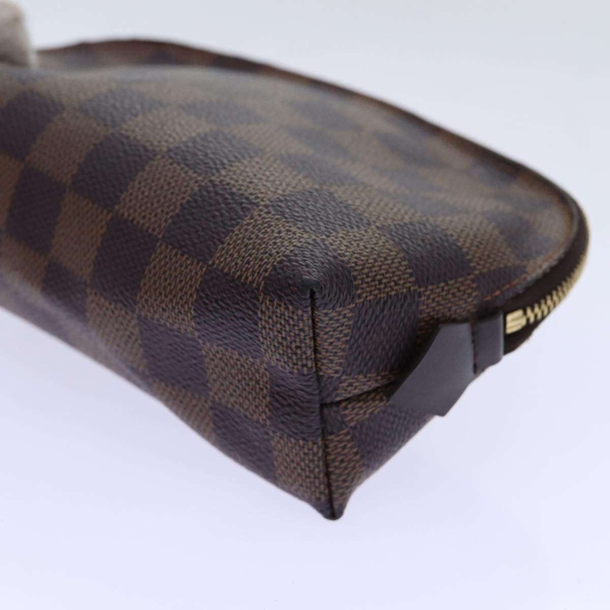 LOUIS VUITTON Damier Ebene Pochette Cosmetic PM Pouch N47516 LV Auth 69835