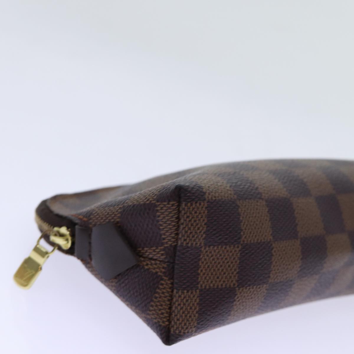 LOUIS VUITTON Damier Ebene Pochette Cosmetic PM Pouch N47516 LV Auth 69835
