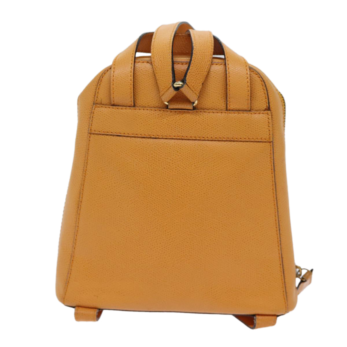 CELINE Backpack Leather Orange Auth 69872