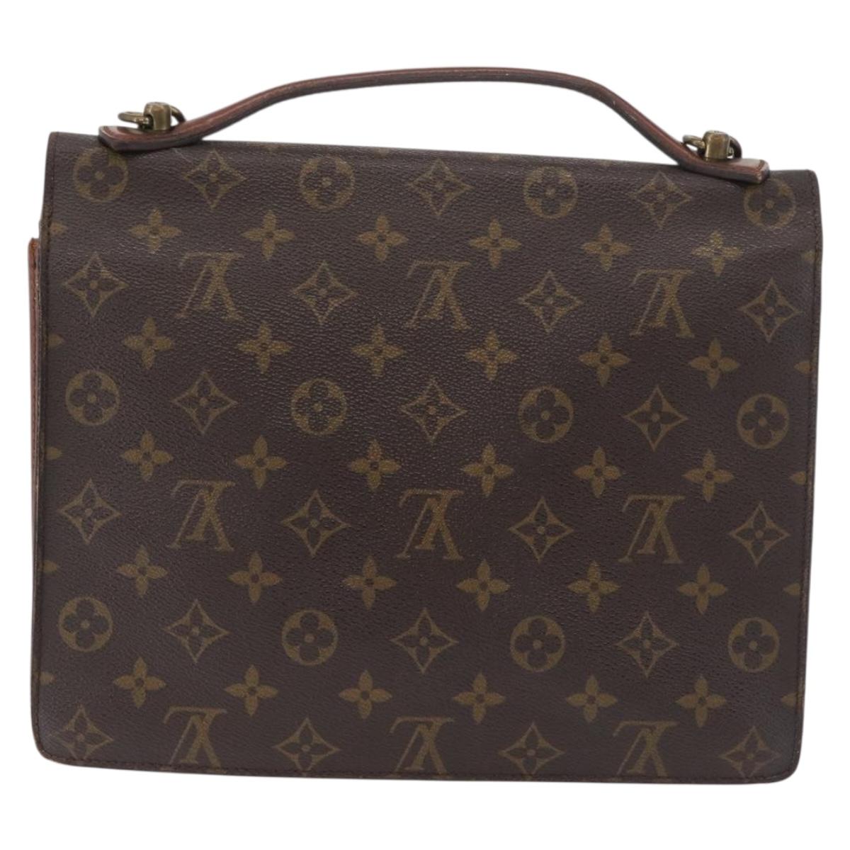 LOUIS VUITTON Monogram Monceau 28 Hand Bag 2way M51185 LV Auth 69891