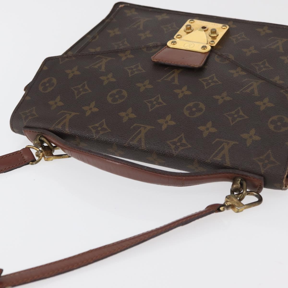 LOUIS VUITTON Monogram Monceau 28 Hand Bag 2way M51185 LV Auth 69891