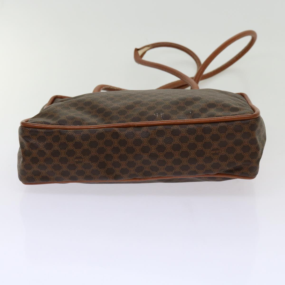 CELINE Macadam Canvas Shoulder Bag PVC Brown Auth 69901