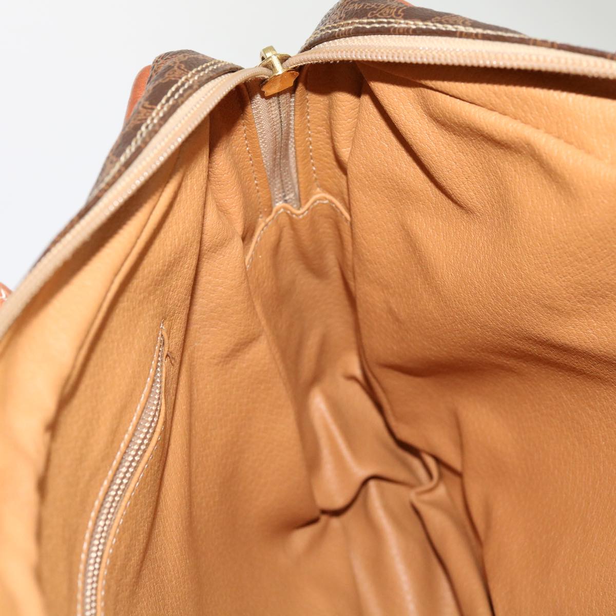 CELINE Macadam Canvas Shoulder Bag PVC Brown Auth 69901